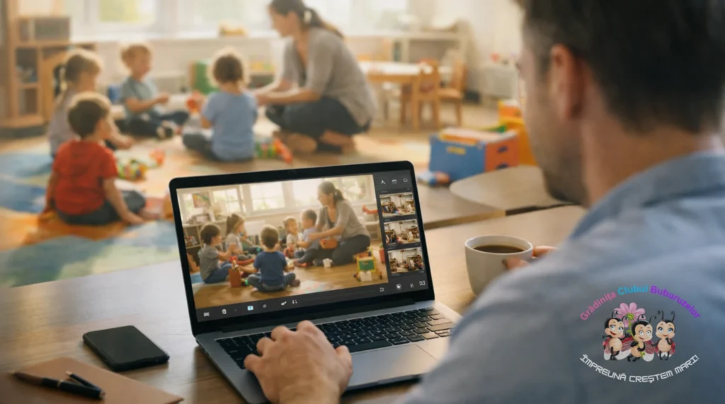 Părinte navetist liniștit la birou, copil supravegheat la grădiniță pe traseul Militari–Centru